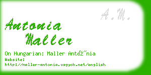 antonia maller business card